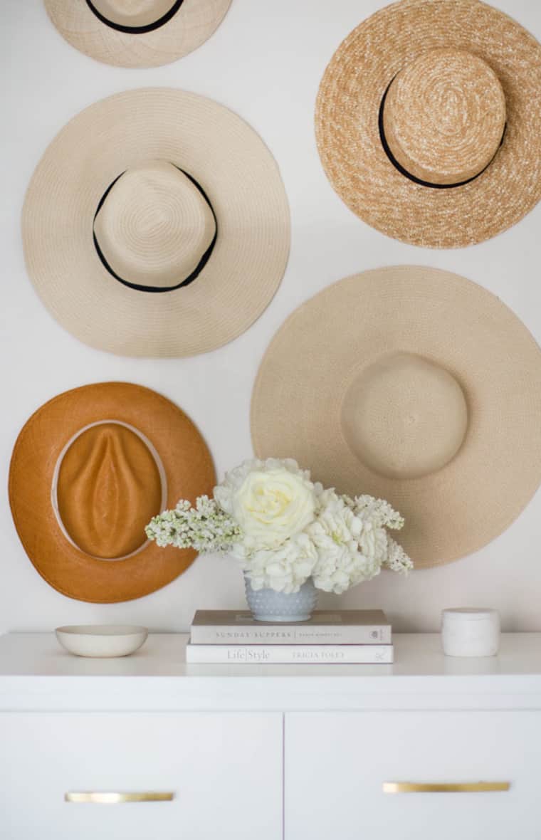 decorating hat wall blog interior acme real estate Los Angeles chic design dwell