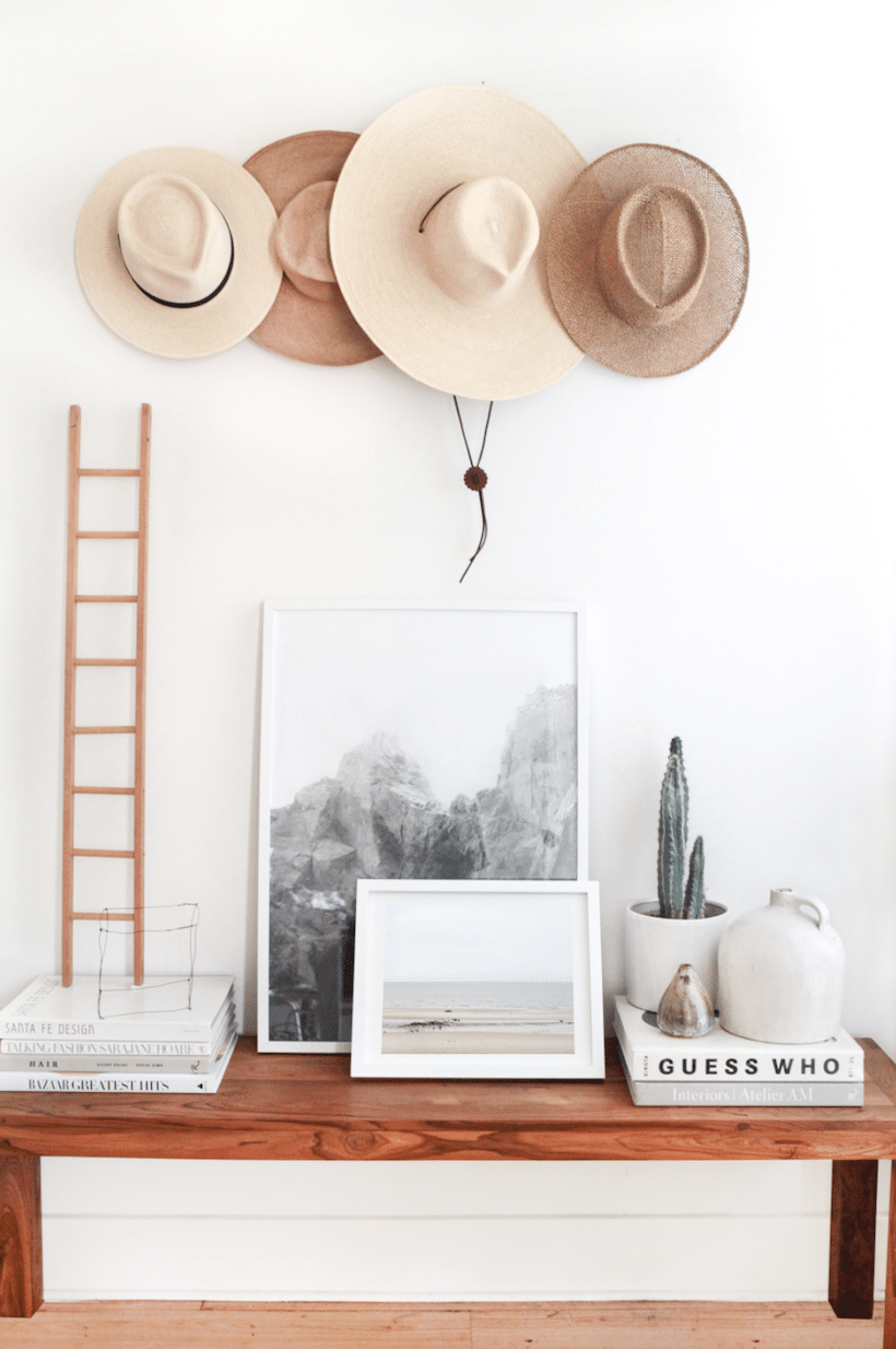 decorating hat wall blog interior acme real estate Los Angeles chic design dwell