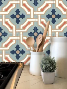 spanish revival colorful tile